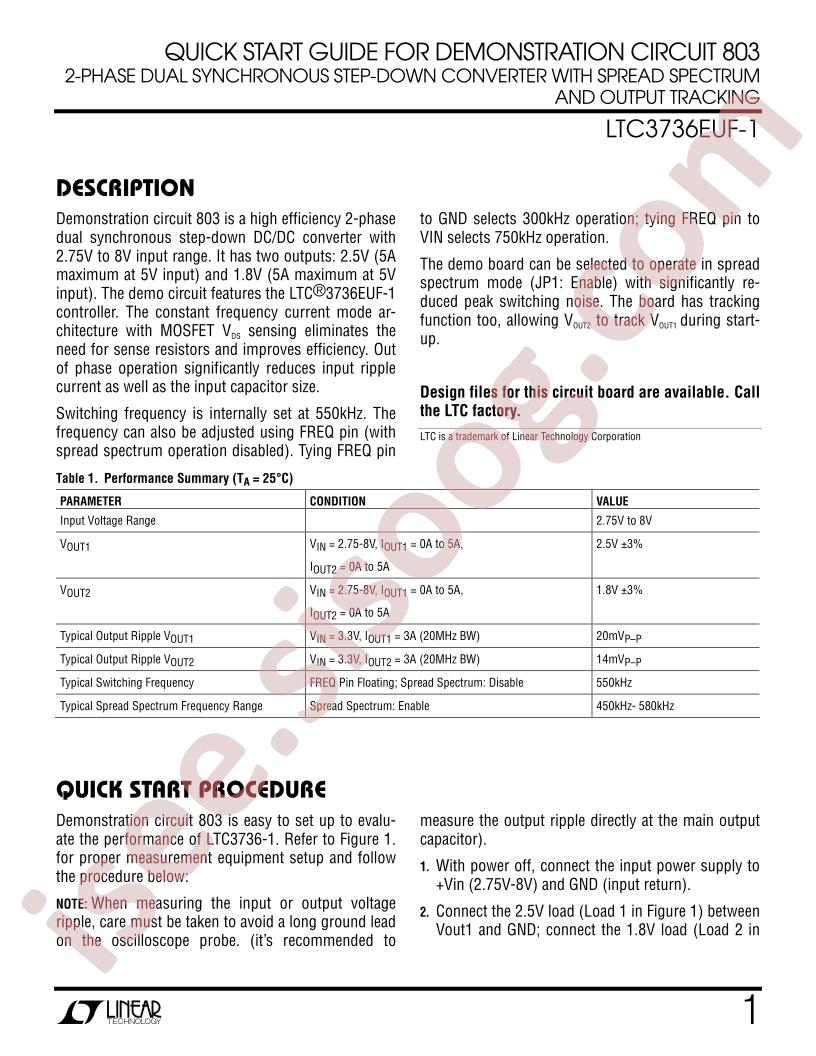 DC803A Quick Start Guide