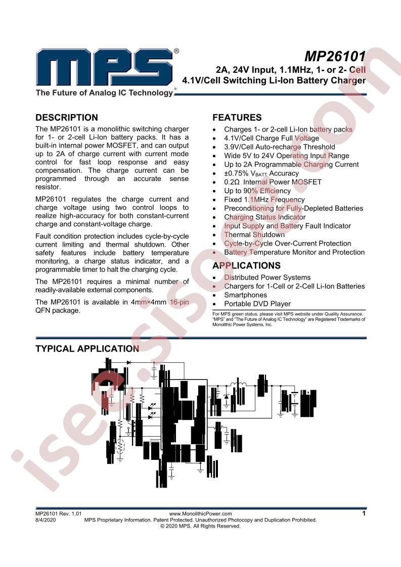 MP26101 Datasheet