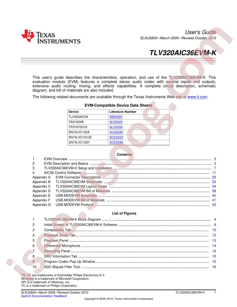 TLV320AIC36EVM-K