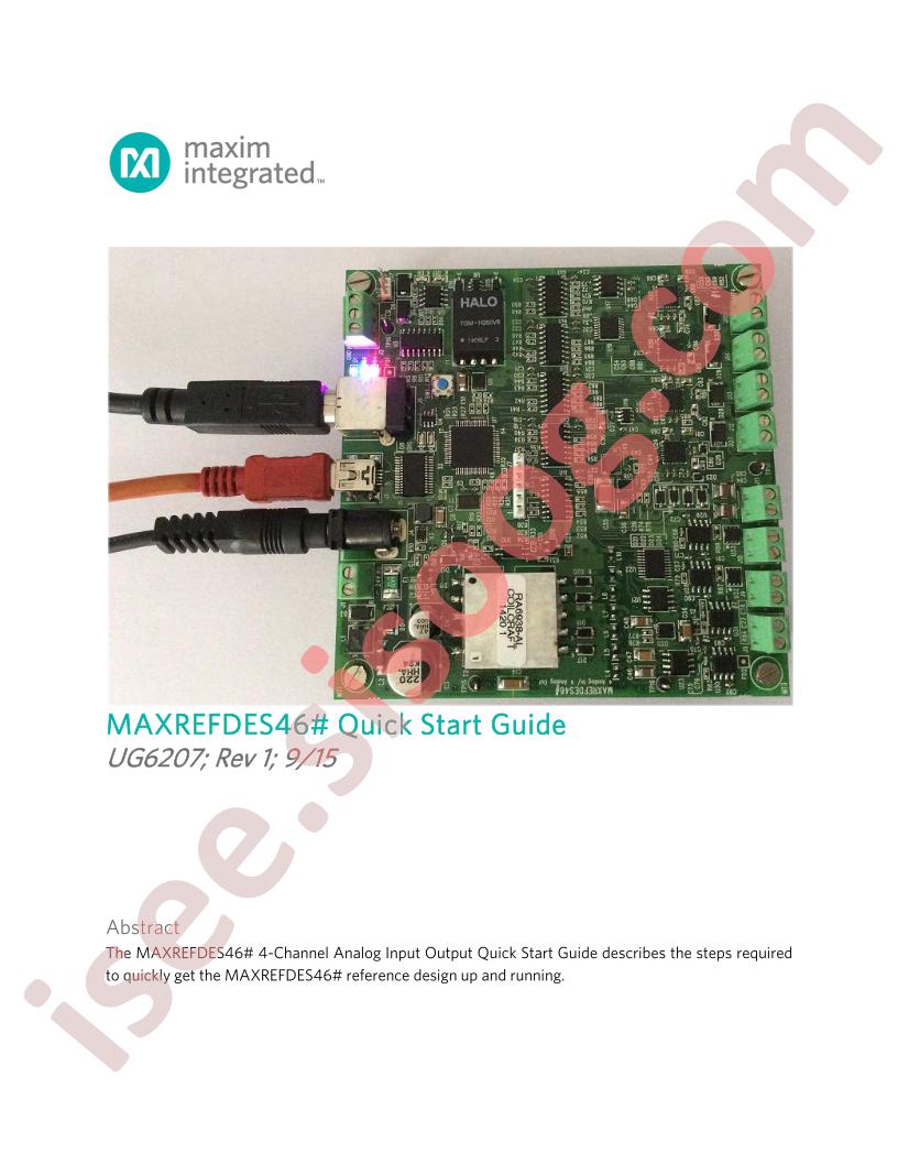 MAXREFDES46# Quick Start Guide