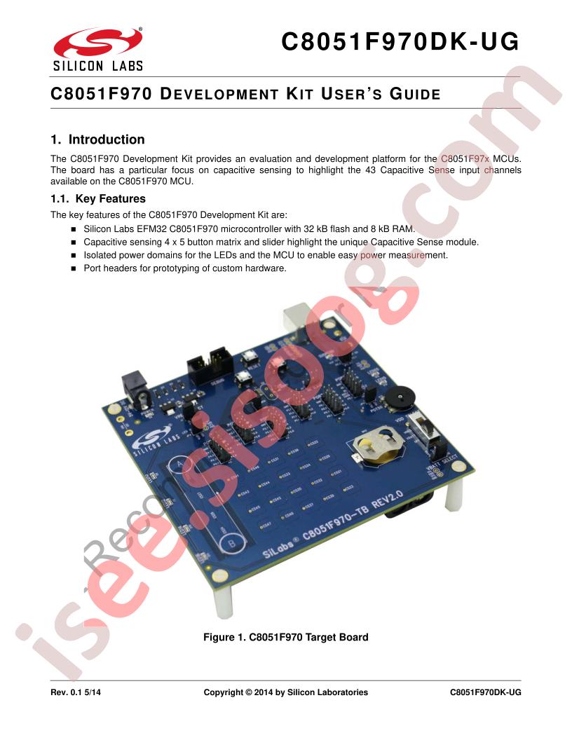 C8051F970DK User Guide