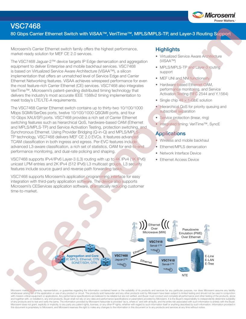 VSC7468 Brief