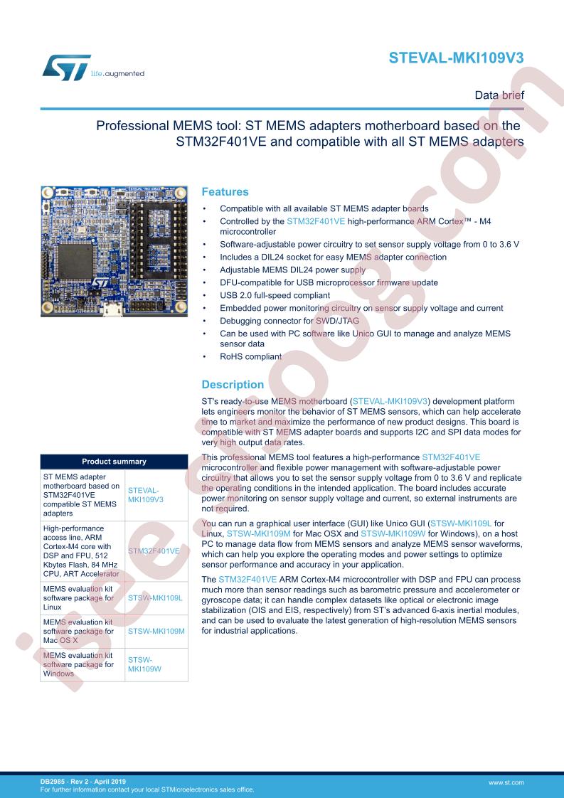 STEVAL-MKI109V3 Data Brief