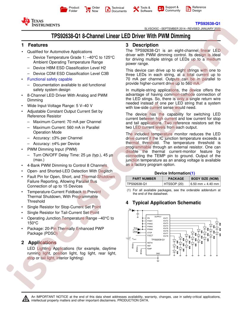 TPS92638-Q1 Datasheet