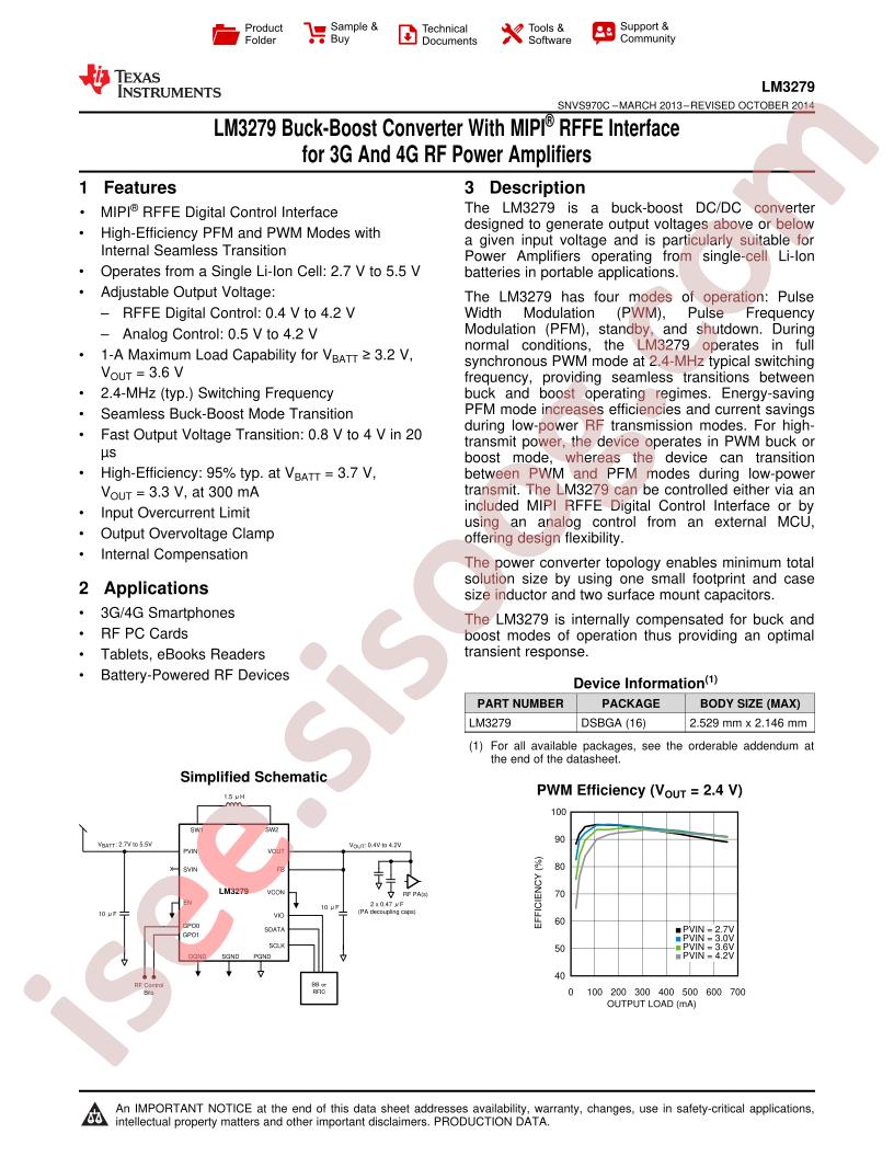 LM3279 Datasheet