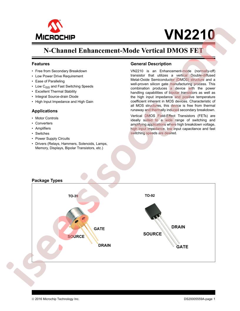 VN2210 Datasheet