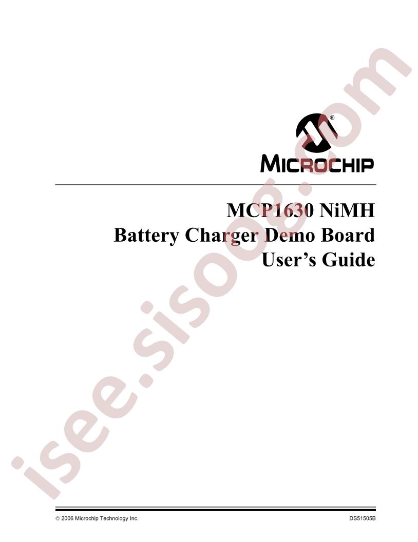 MCP1630 NiMH Demo Board Guide