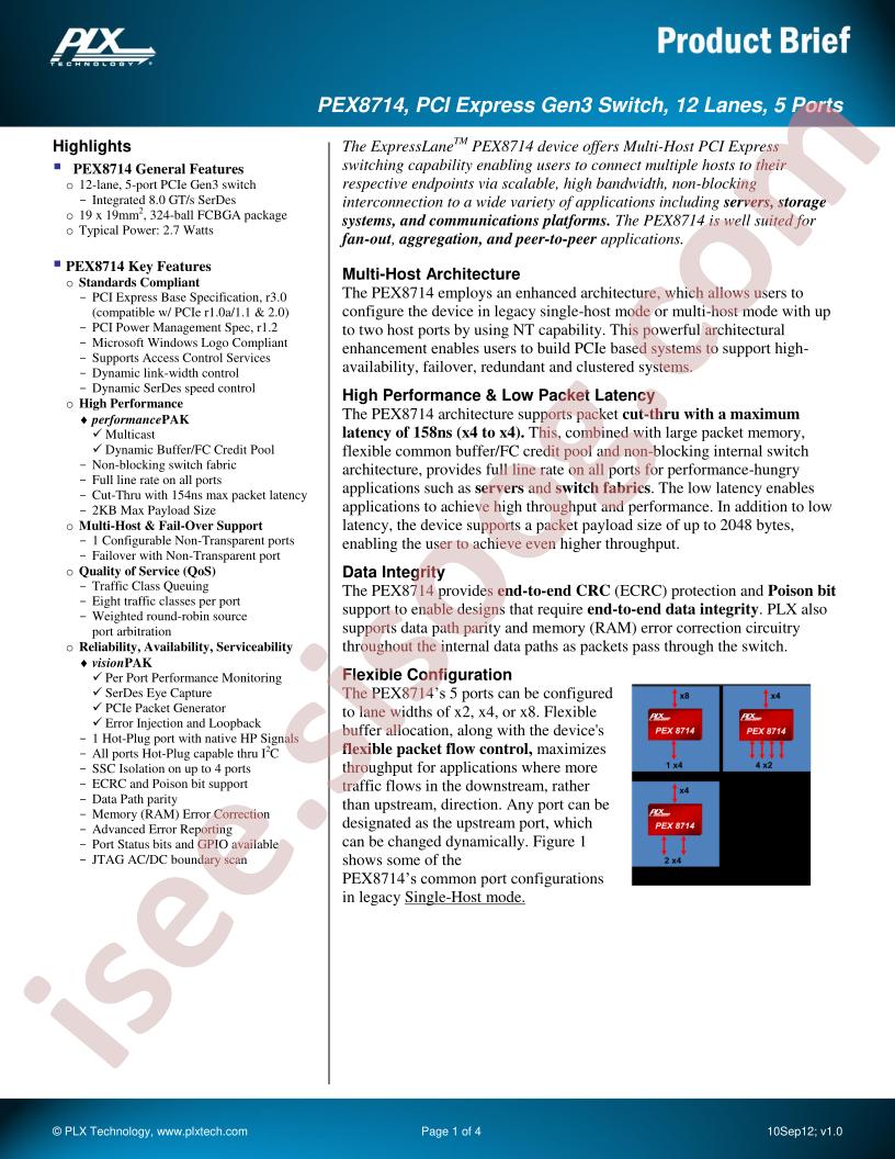 PEX8714 Product Brief