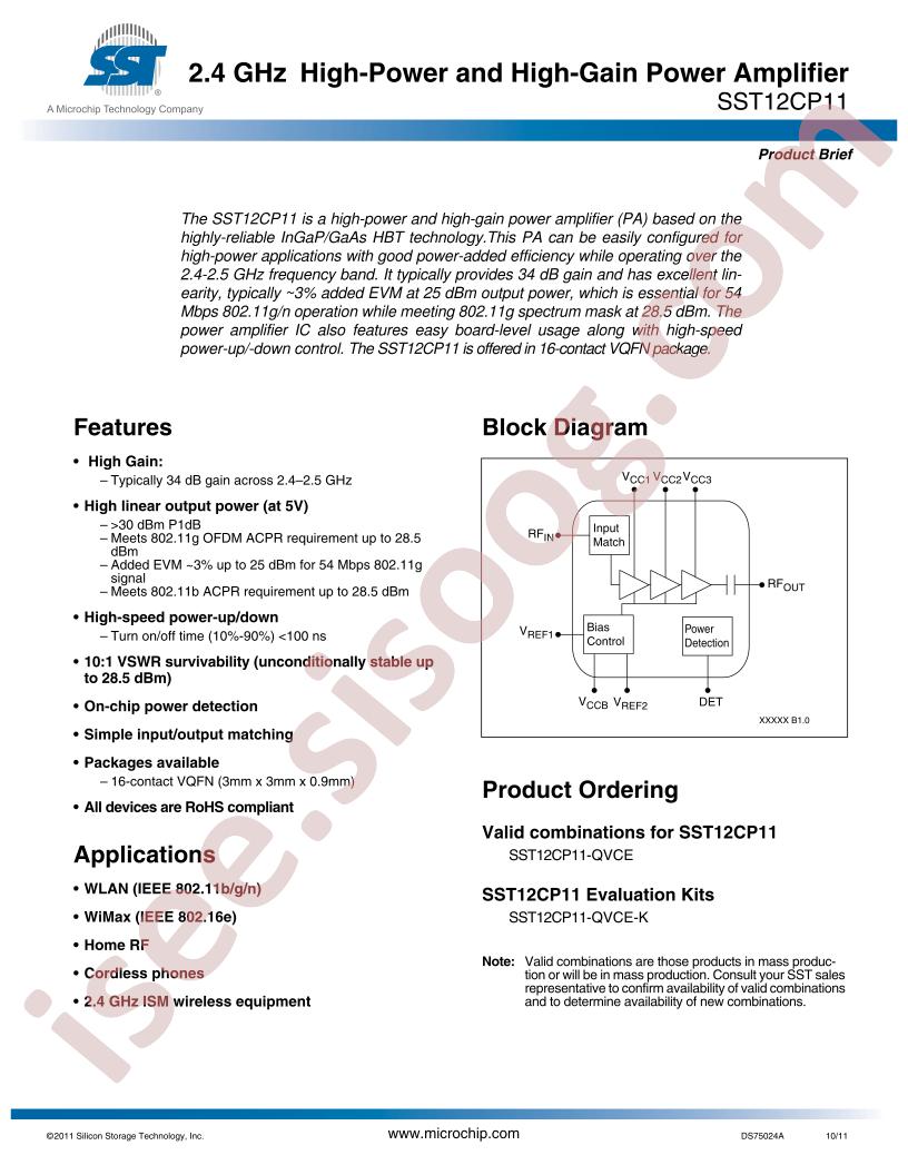 SST12CP11 Brief