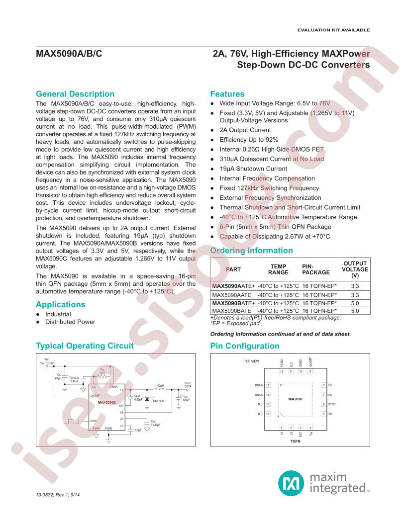 MAX5090A,B,C