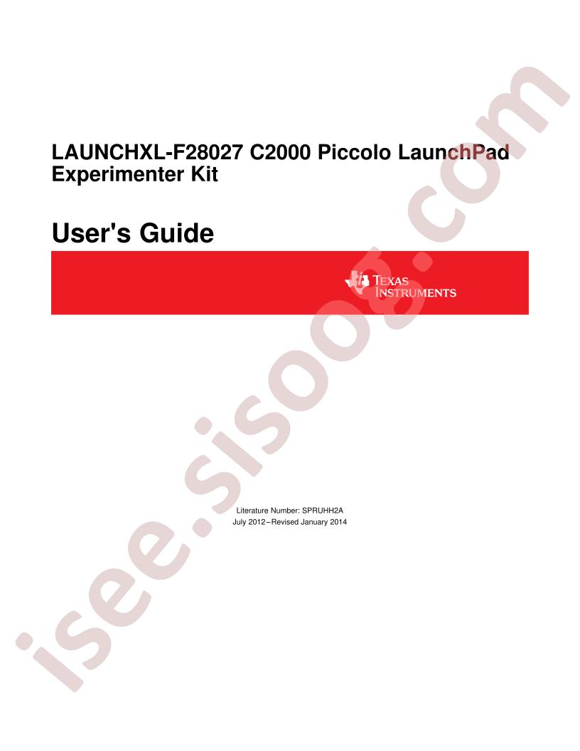LAUNCHXL-F28027 User Guide