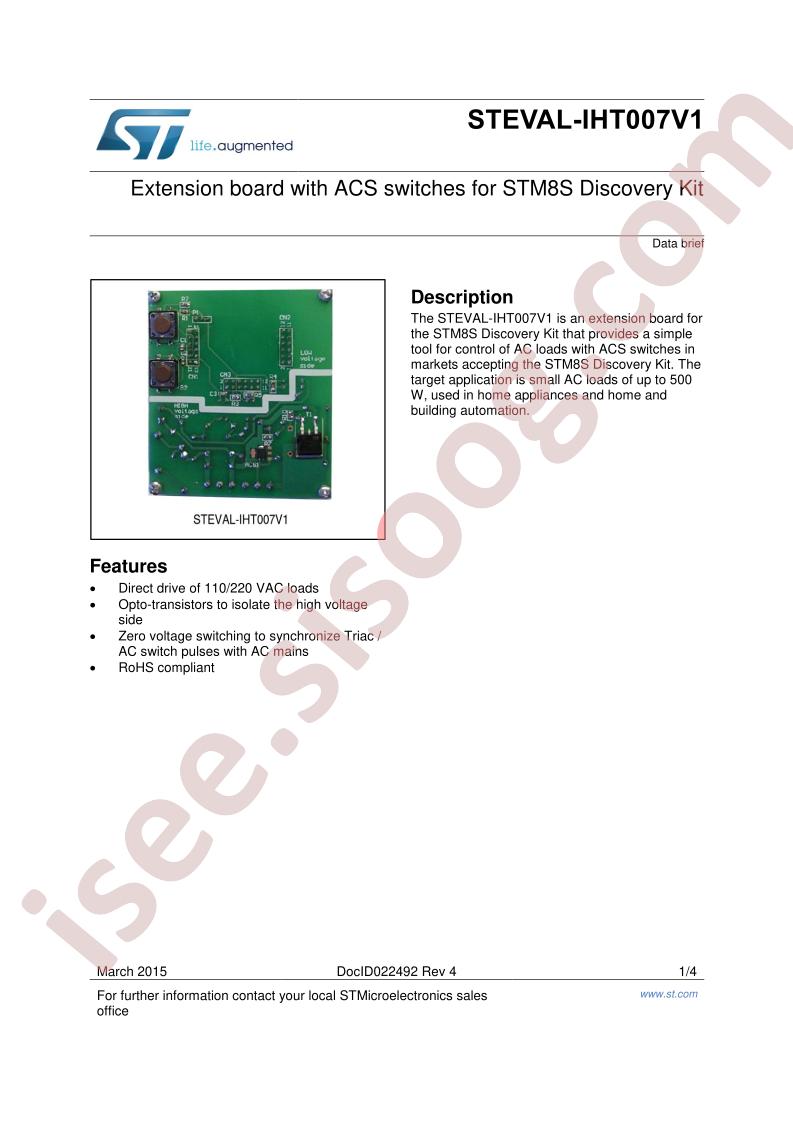 STEVAL-IHT007V1 Brief