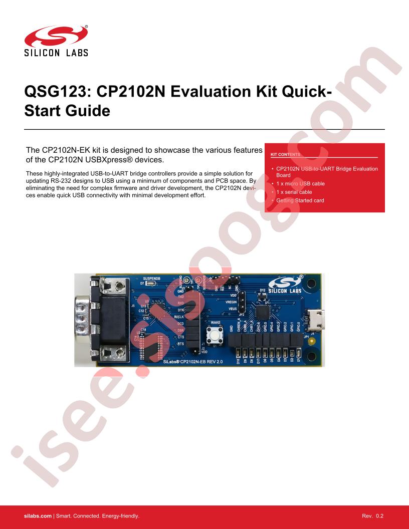 CP2102N-EK Quick Start Guide