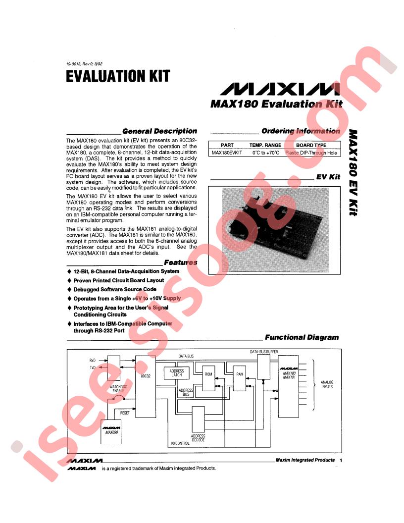 MAX180 Eval Kit