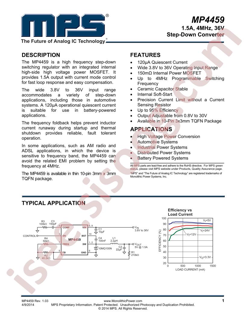 MP4459 Datasheet