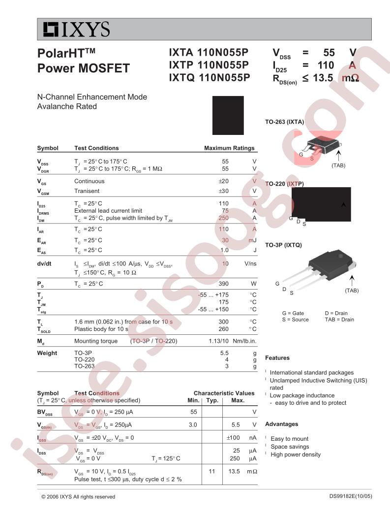 IXT(A,P,Q)110N055P