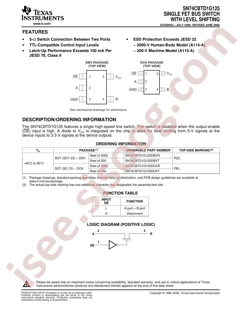 SN74CBTD1G125
