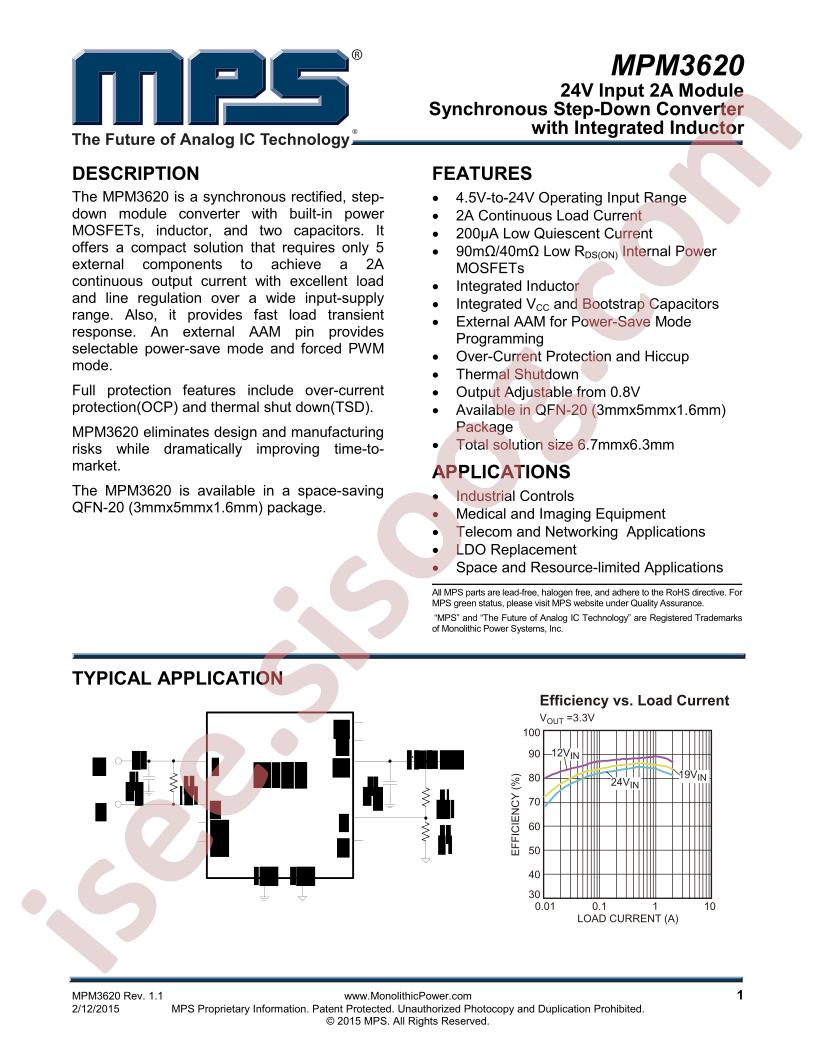MPM3620 Datasheet