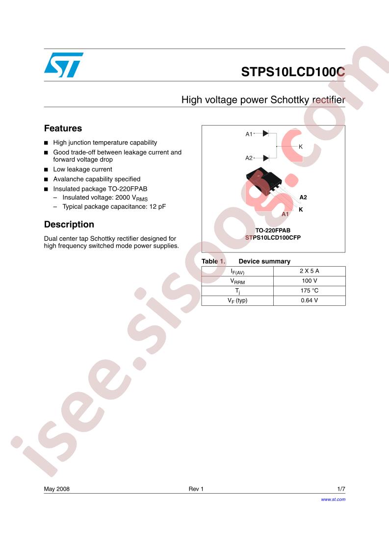 STPS10LCD100C