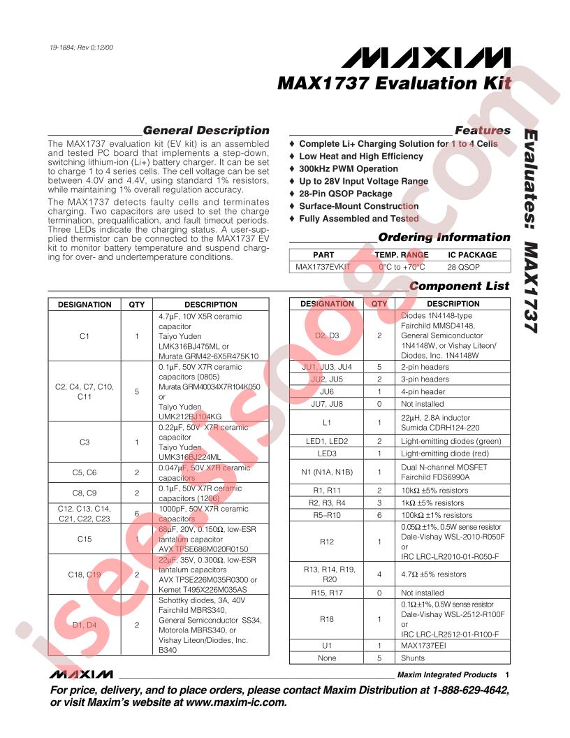 MAX1737 Eval Kit