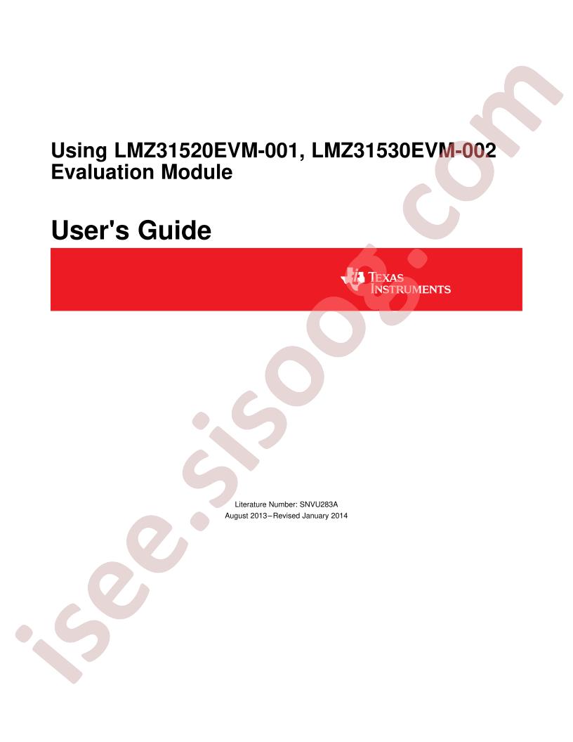 LMZ31520EVM-001,LMZ31530EVM-002 Guide