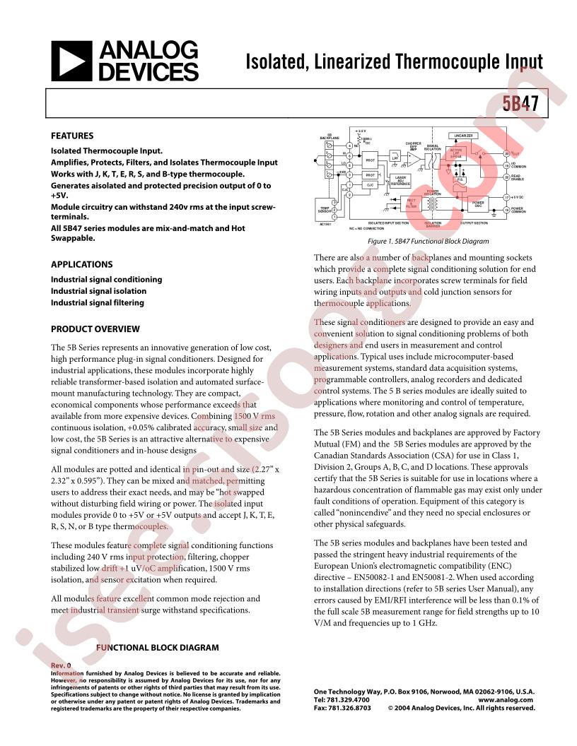 5B47 Datasheet