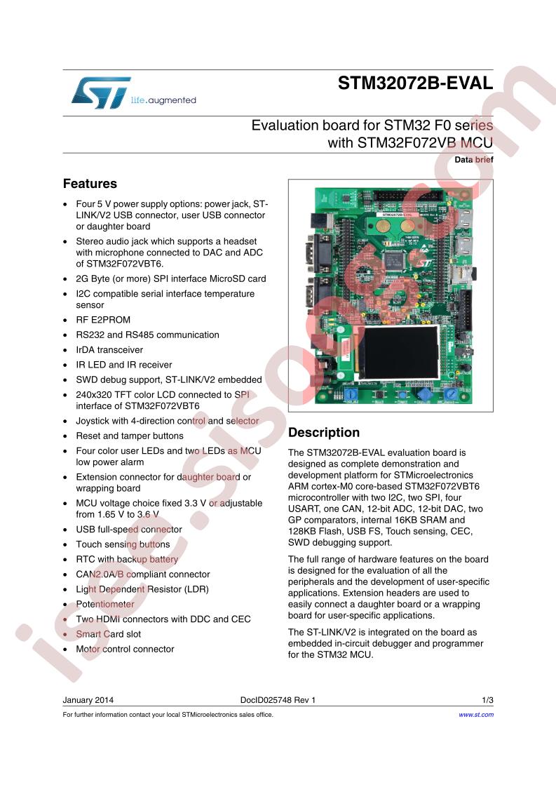 STM32072B-EVAL Data Brief