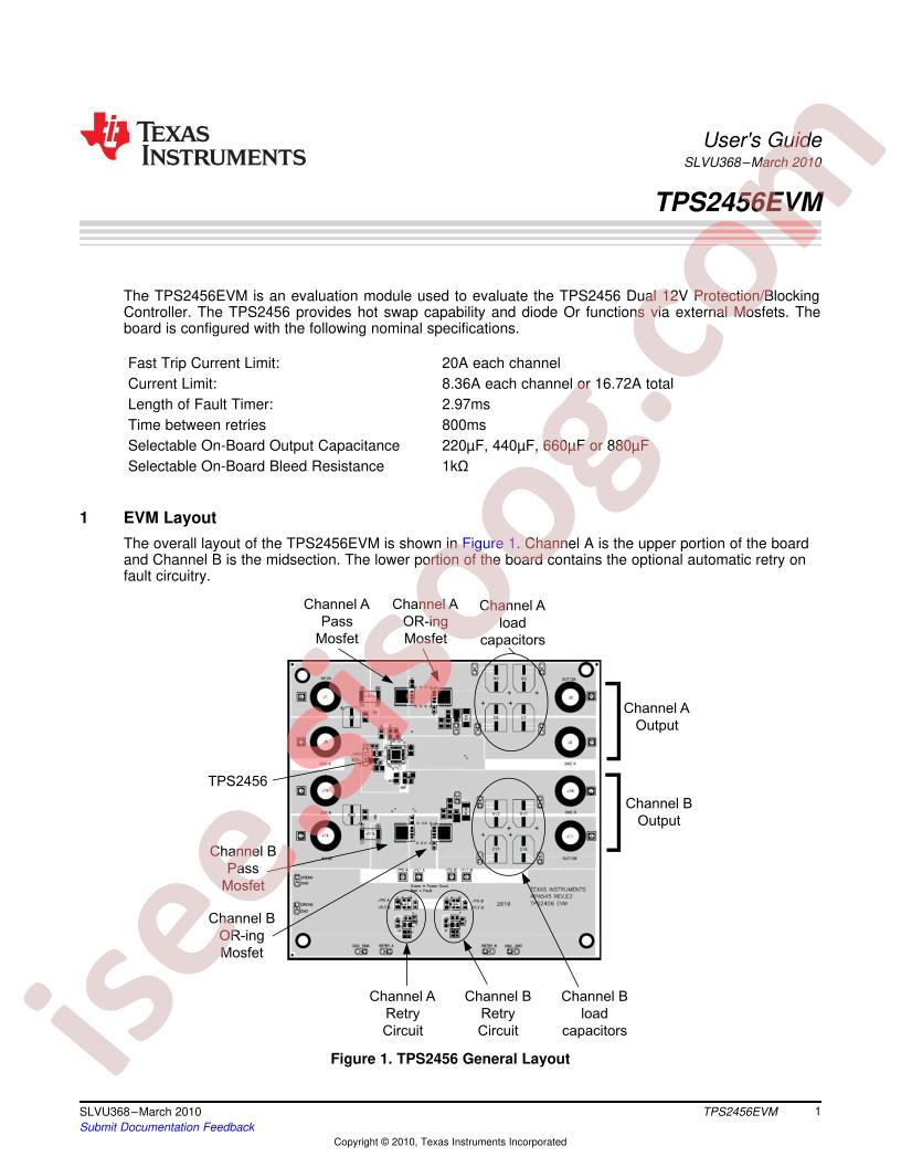 TPS2456EVM Guide