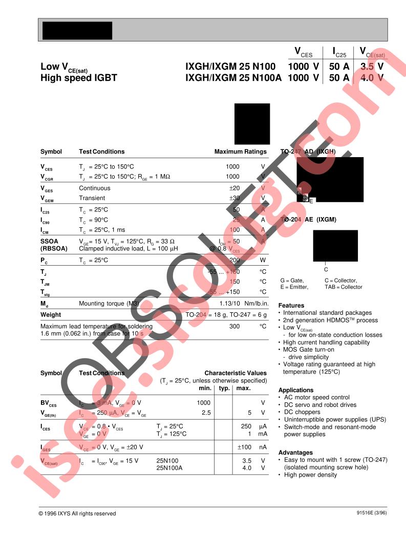 IXG(H,M)25N100(A)