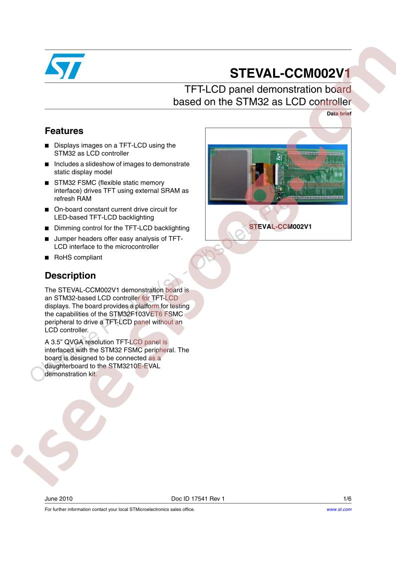 STEVAL-CCM002V1 Data Brief