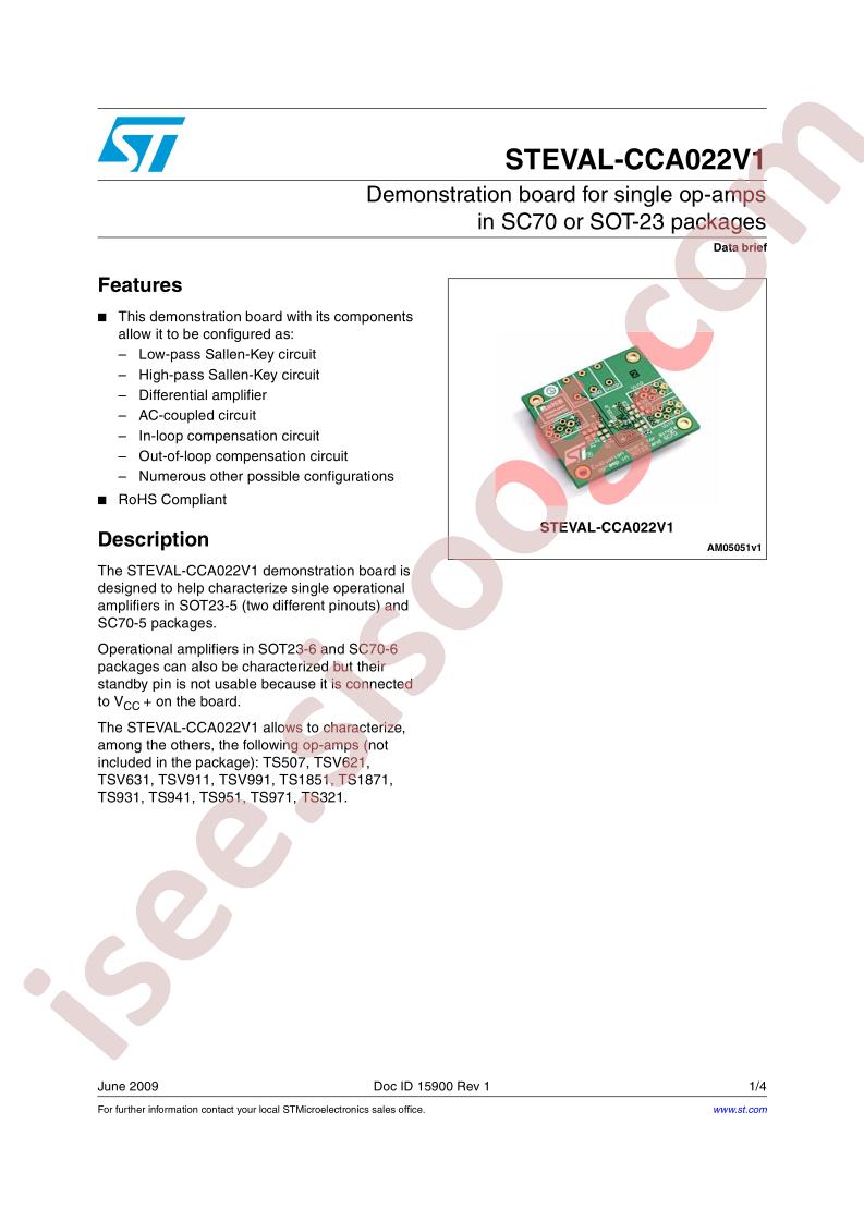 STEVAL-CCA022V1 Data Brief