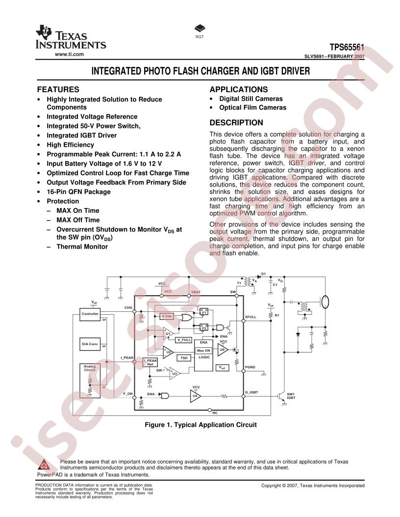 TPS65561 Datasheet
