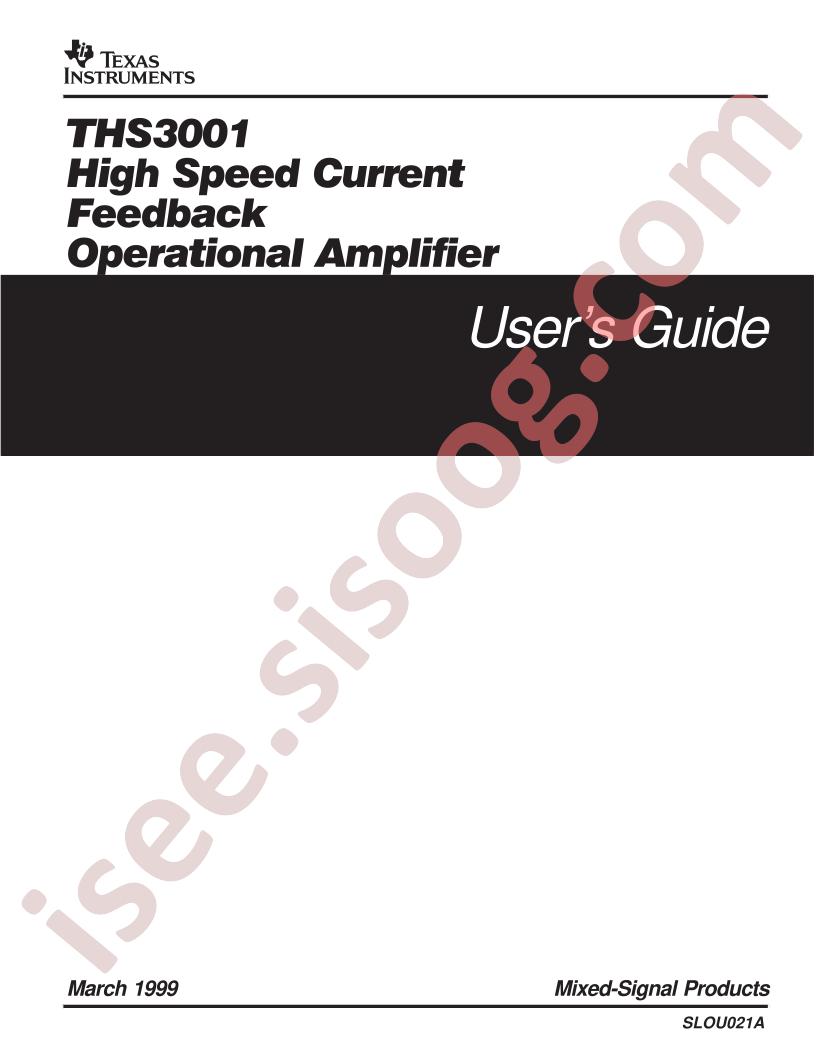 THS3001 User Guide