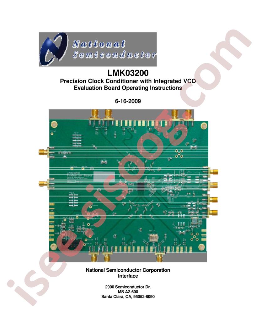 LMK03200 Eval Board