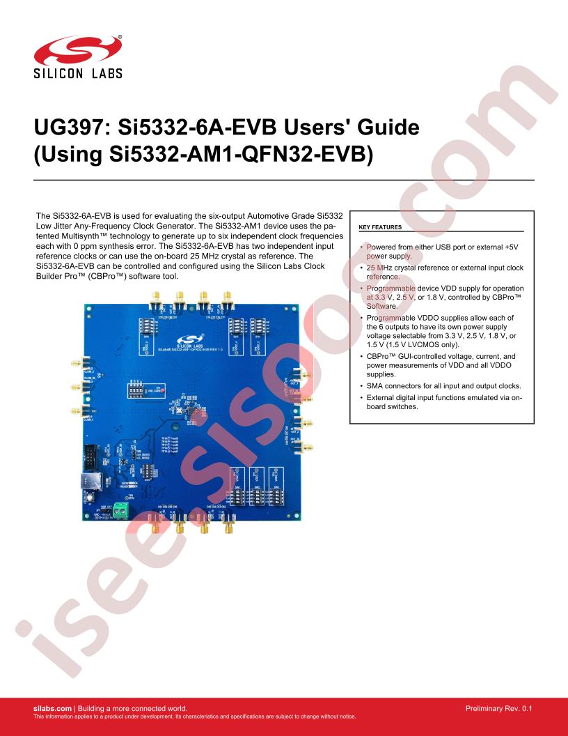 SI5332-6A-EVB User Guide