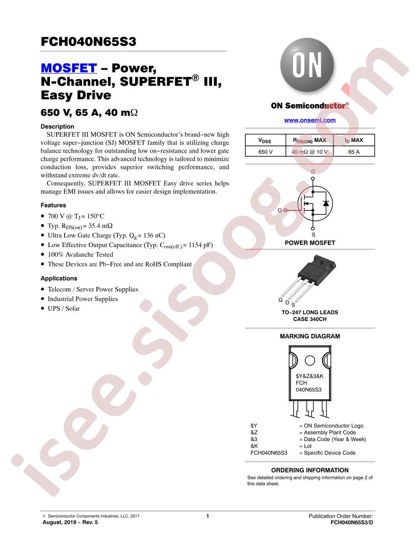 FCH040N65S3