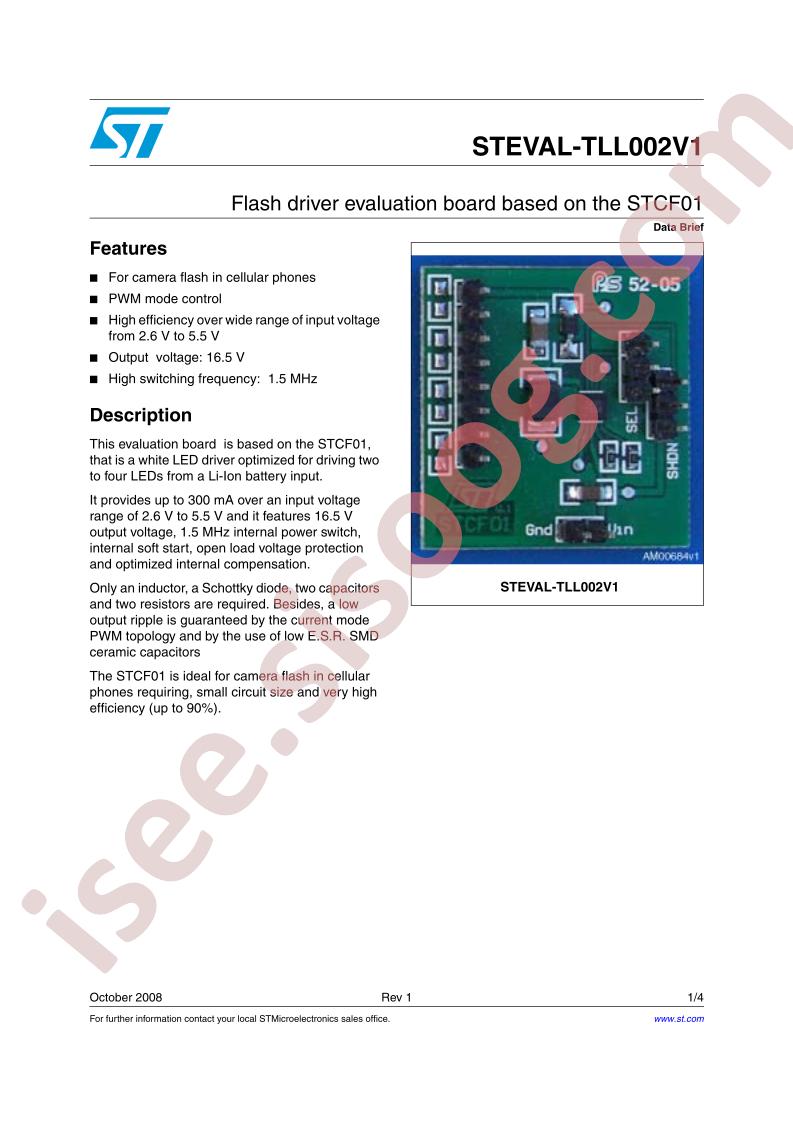 STEVAL-TLL002V1 Data Brief