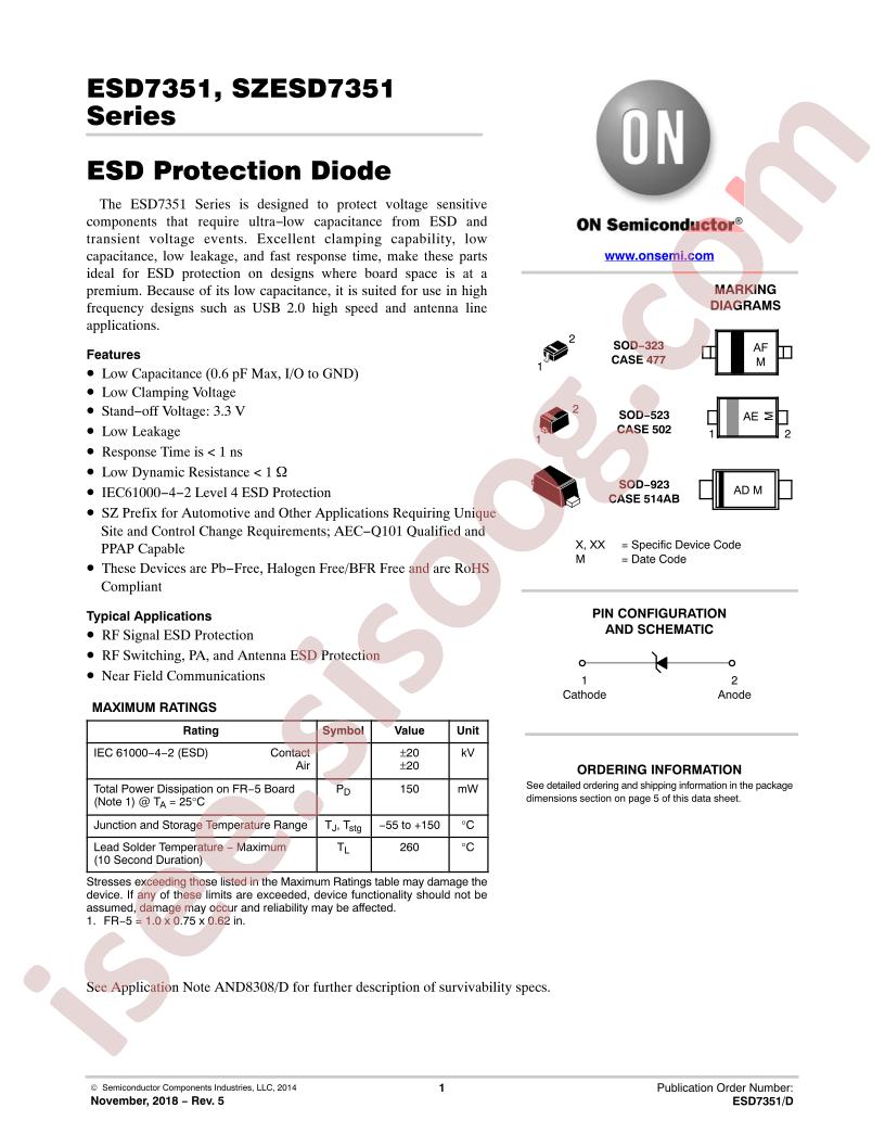 ESD7351, SZESD7351 Series