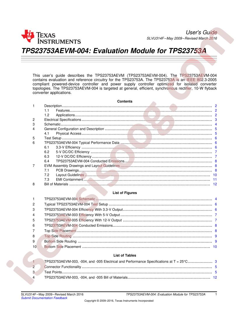 TPS23753AEVM-004 Guide