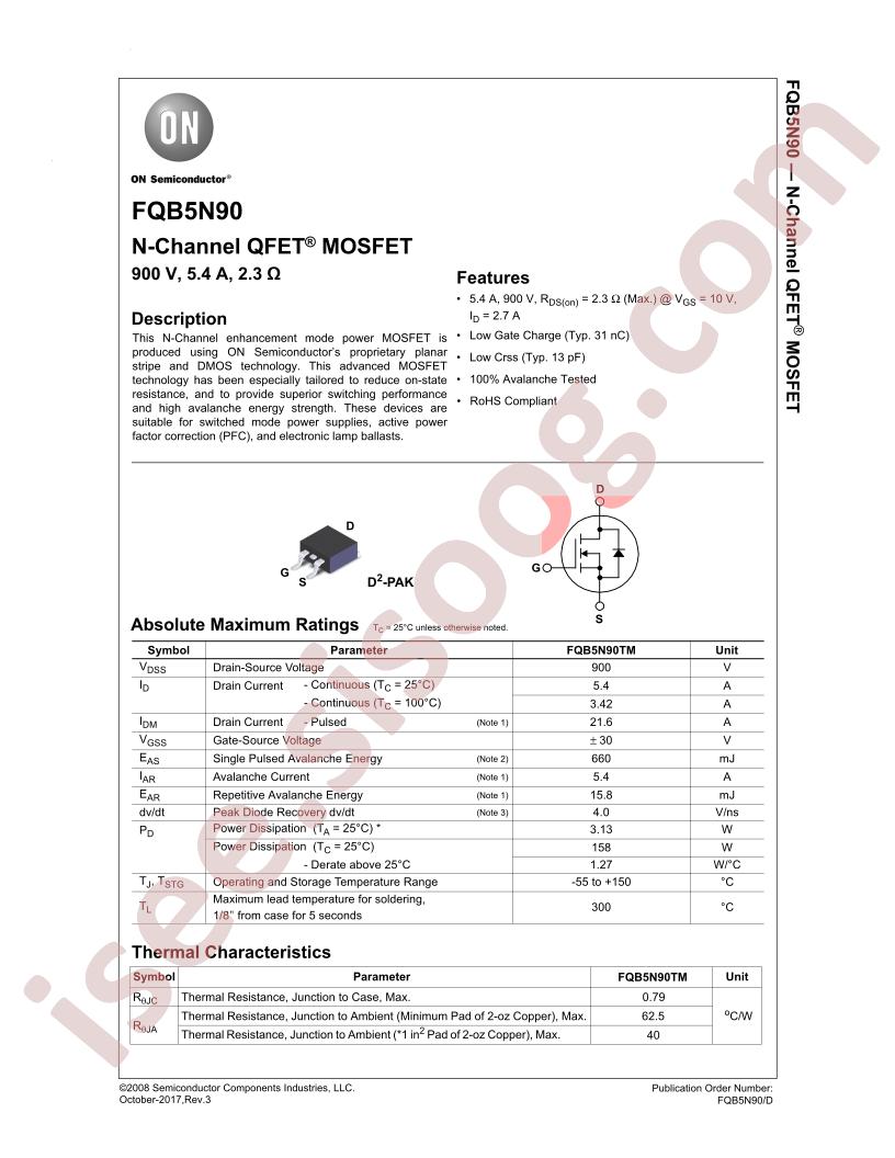 FQB5N90