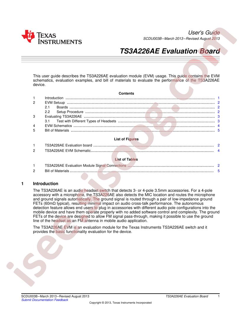 TS3A226AEEVM User Guide