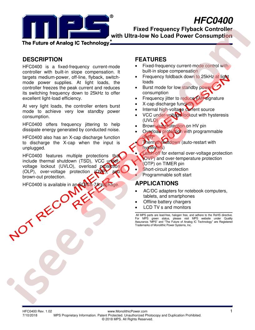 HFC0400 Datasheet