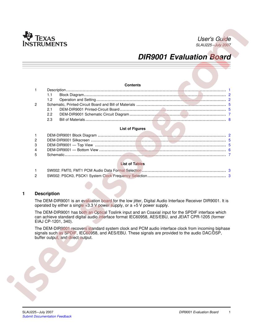 DIR9001 Eval Board Guide