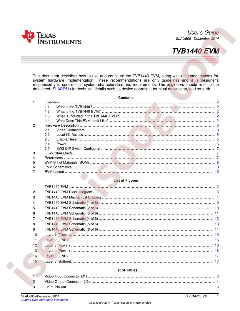 TVB1440EVM User Guide