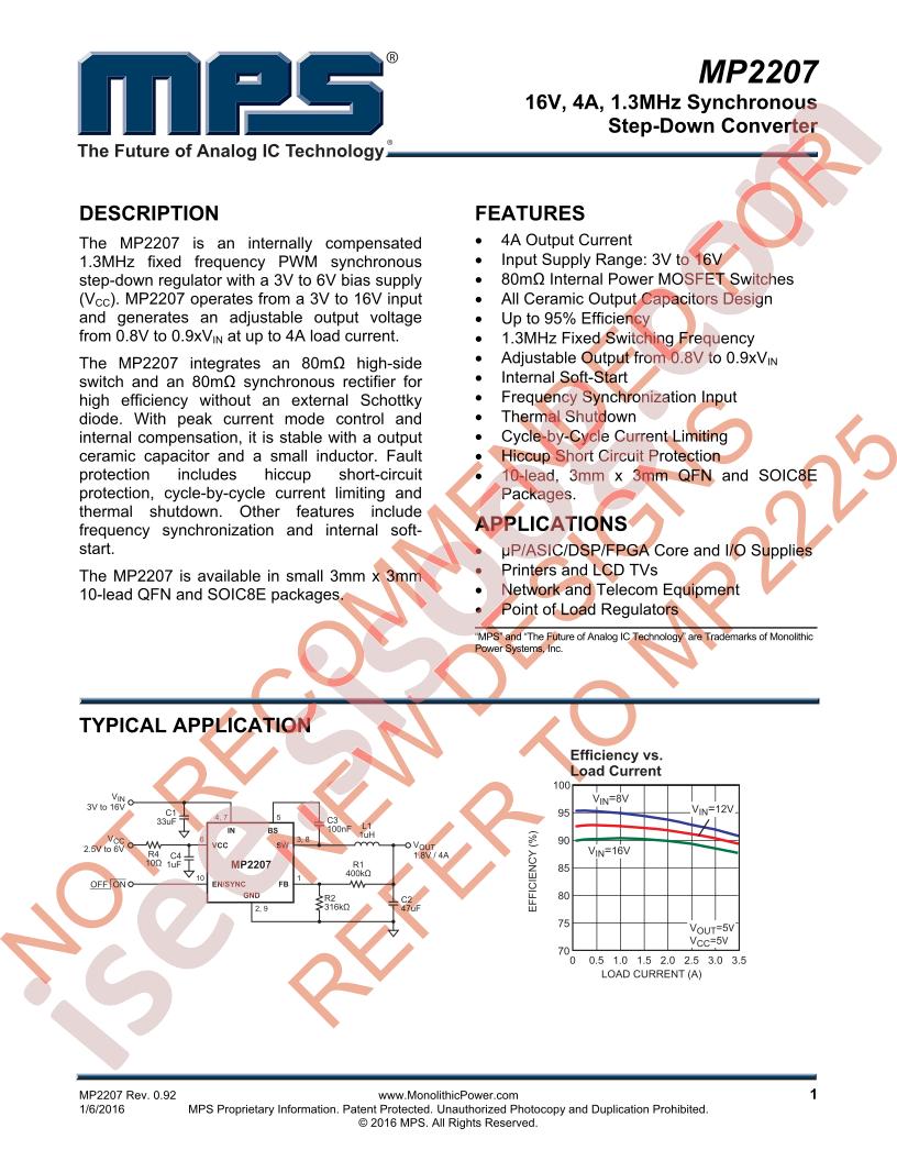 MP2207 Datasheet