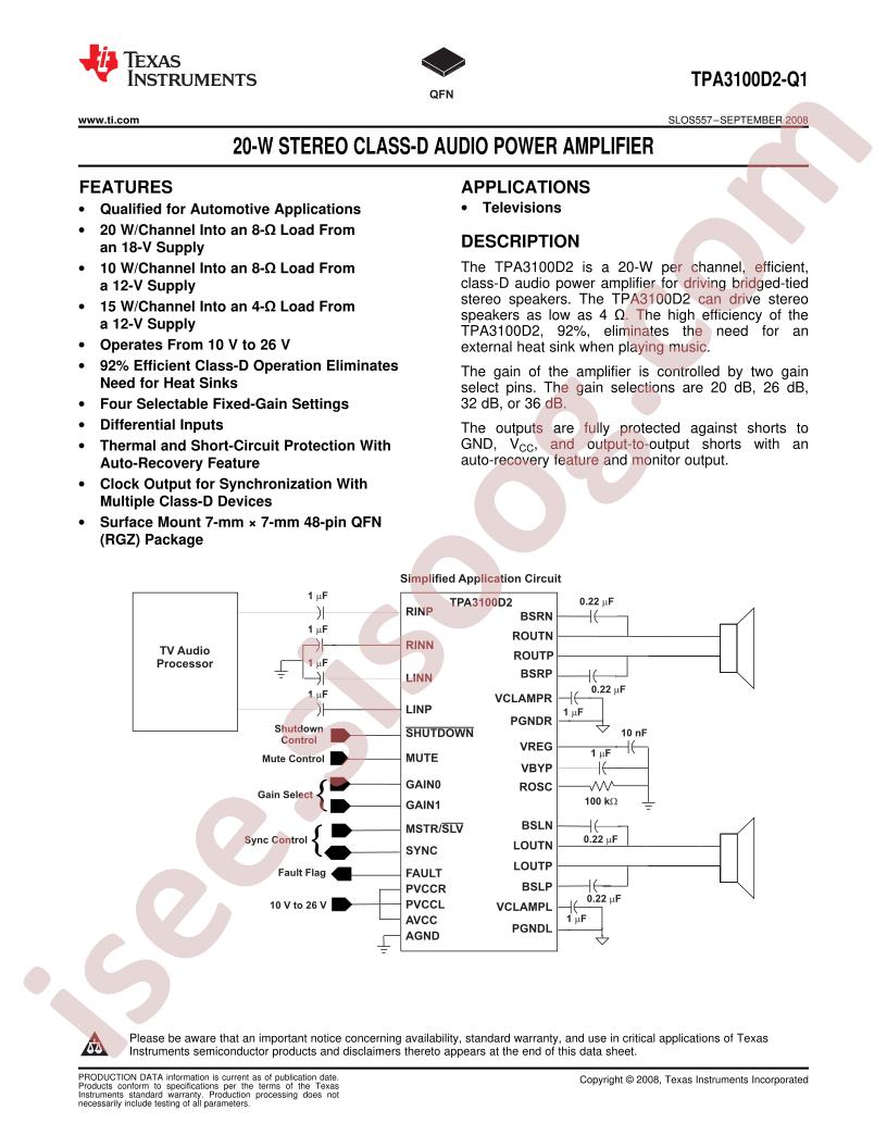 TPA3100D2-Q1