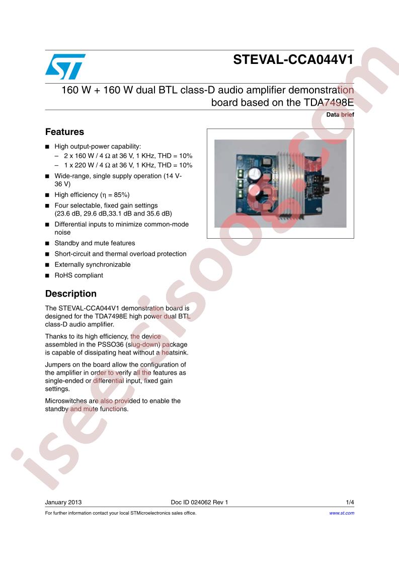 STEVAL-CCA044V1 Brief