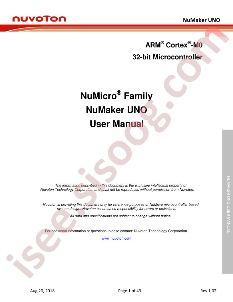 NuMaker UNO User Manual