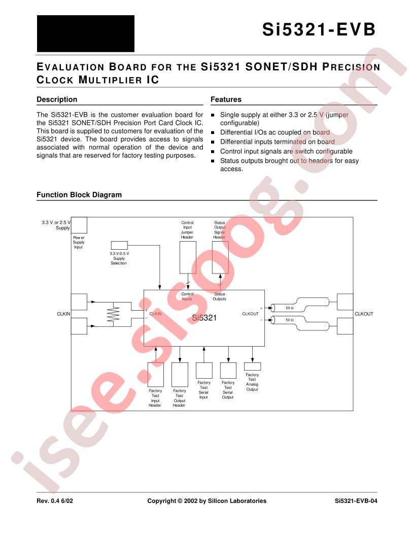 SI5321-EVB