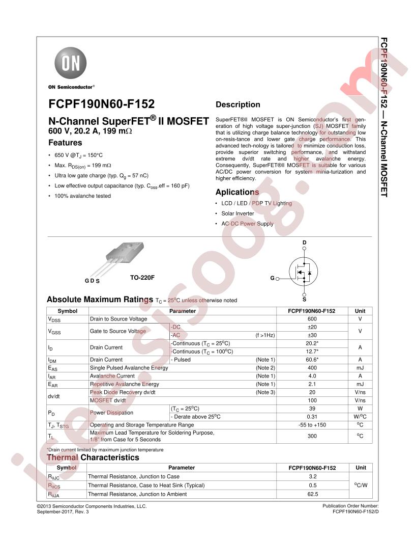 FCPF190N60_F152